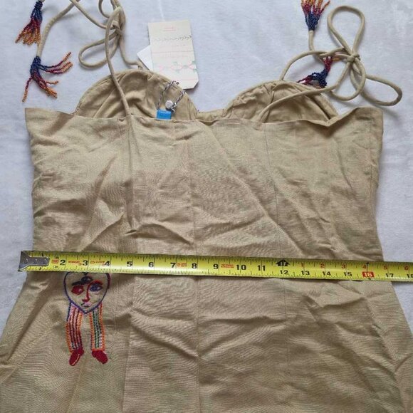 New L Farm Rio x Anthropologie embroidered linen blend dress - Picture 12 of 14